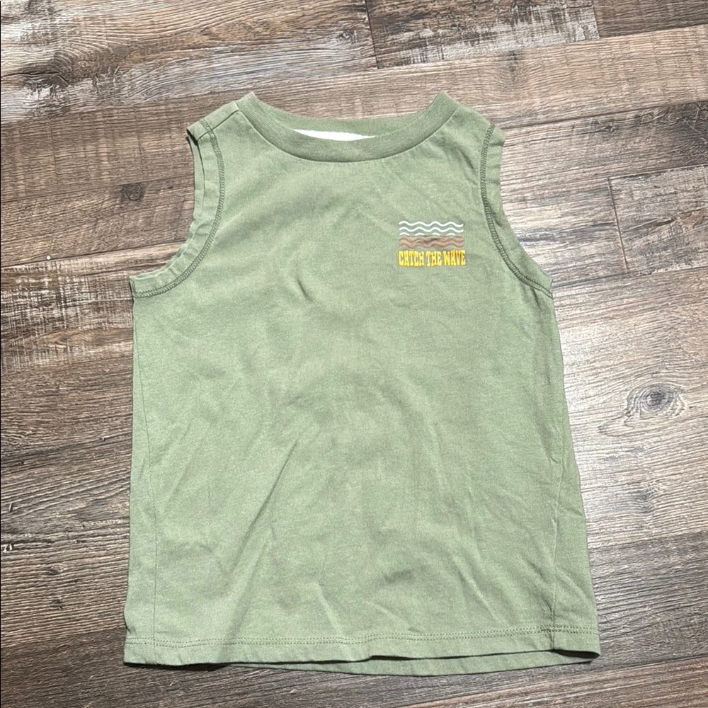 Green Sleeveless Kids Top